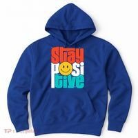 Stay Positive Yellow Smily Face Inspirational Quote Hoodie thumb 0