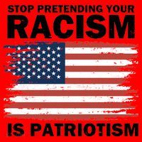 Stop Pretending Your Racism Is Patriotism Santa Hat thumb 1