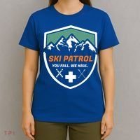 Ski Patrol You Fall We Haul Skier Assistance Skiing Apparel Meaningful Gift T-Shirt thumb 4