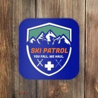 Ski Patrol You Fall We Haul Skier Assistance Skiing Apparel Meaningful Gift Coaster thumb 0