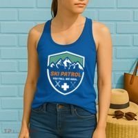 Ski Patrol You Fall We Haul Skier Assistance Skiing Apparel Meaningful Gift Women's Tank Top thumb 2