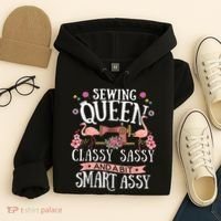 Sewing Queen Classy Sassy And A Bit Smart Assy Sewer Hoodie thumb 4