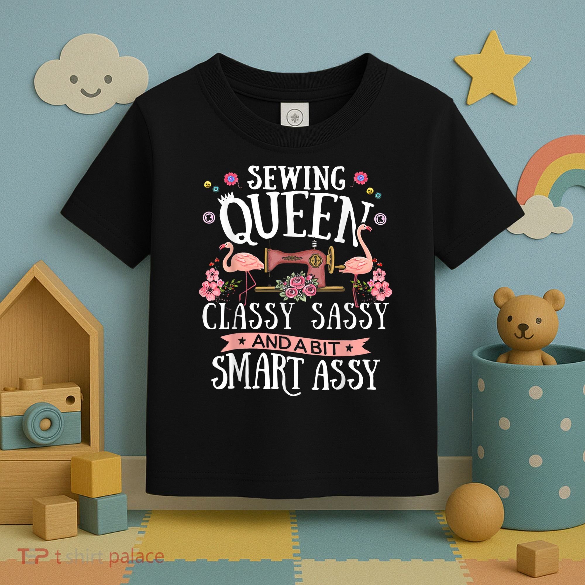 Sewing Queen Classy Sassy And A Bit Smart Assy Sewer Toddler T-Shirt