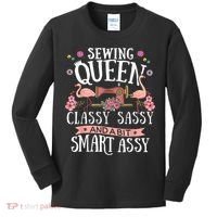 Sewing Queen Classy Sassy And A Bit Smart Assy Sewer Kids Long Sleeve Shirt thumb 0
