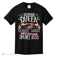 Sewing Queen Classy Sassy And A Bit Smart Assy Sewer Kids T-Shirt thumb 0