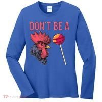 Sarcastic Quote Don't Be A Cock Sucker Funny Humoristic Gift Women's Long Sleeve Shirt thumb 0