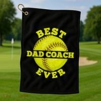 Softball Quote For Your Softball Coach Dad Great Gift Golf Towel thumb 1