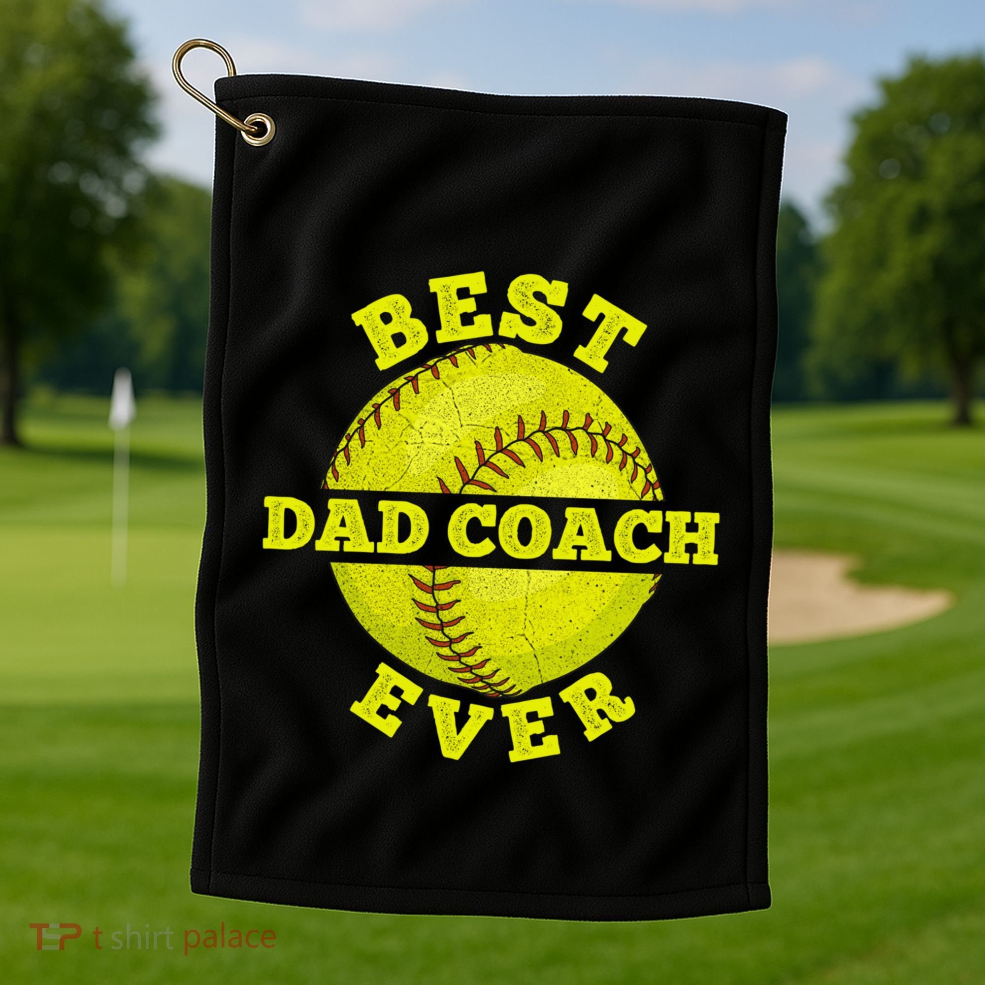 Softball Quote For Your Softball Coach Dad Great Gift Golf Towel