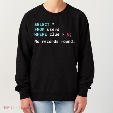 SQL Query Funny SQL Database Admin Programmer Women's Sweatshirt
