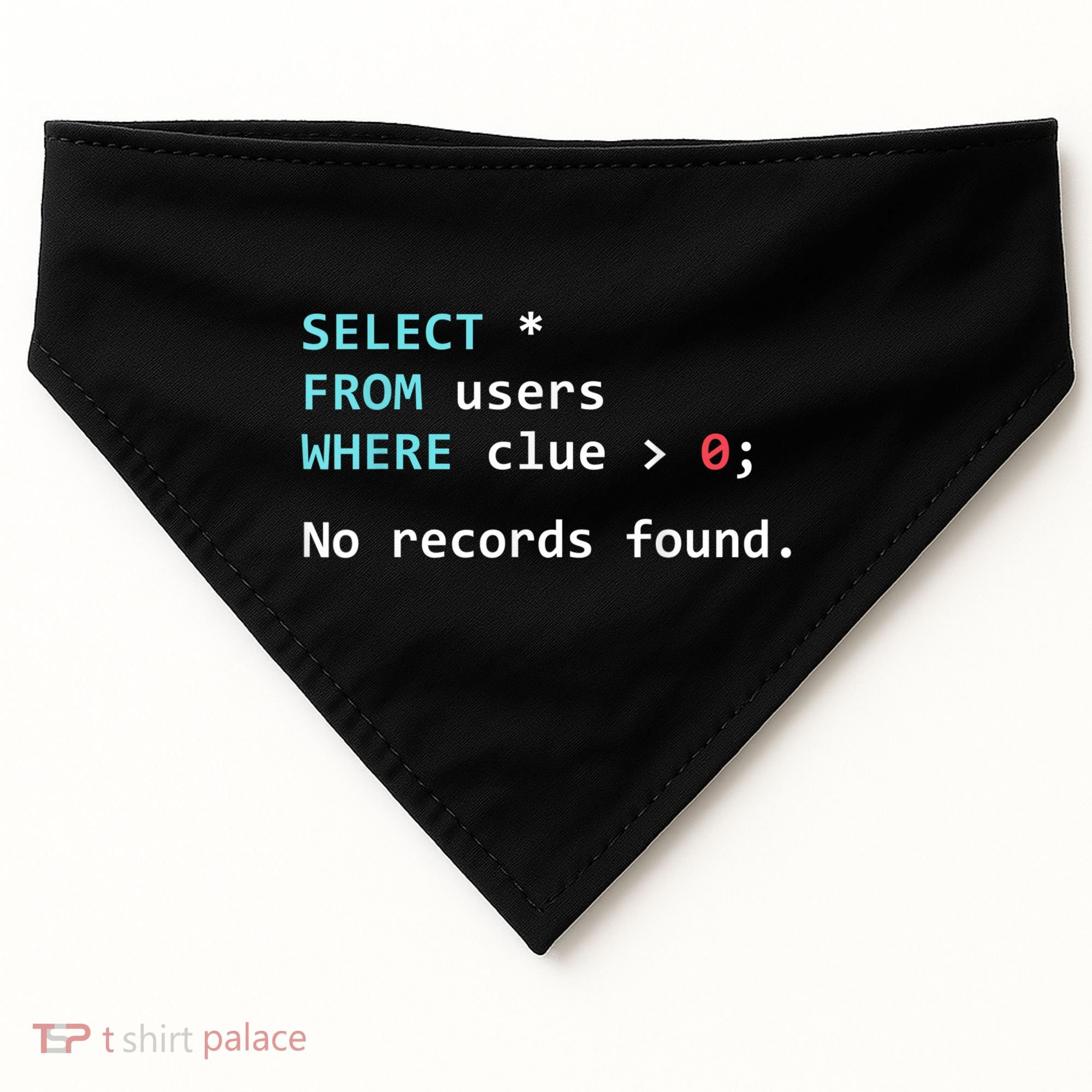SQL Query Funny SQL Database Admin Programmer USA-Made Doggie Bandana