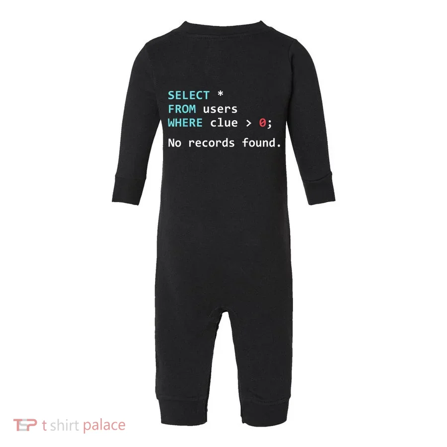 SQL Query Funny SQL Database Admin Programmer Infant Fleece One Piece
