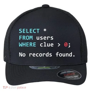 SQL Query Funny SQL Database Admin Programmer Flexfit Unipanel Trucker Cap