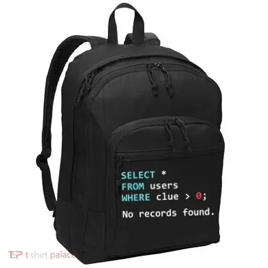 SQL Query Funny SQL Database Admin Programmer Port Authority Basic Backpack
