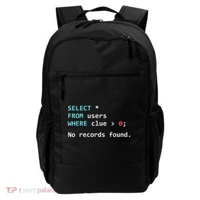 SQL Query Funny SQL Database Admin Programmer Backpack