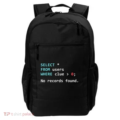 SQL Query Funny SQL Database Admin Programmer Backpack