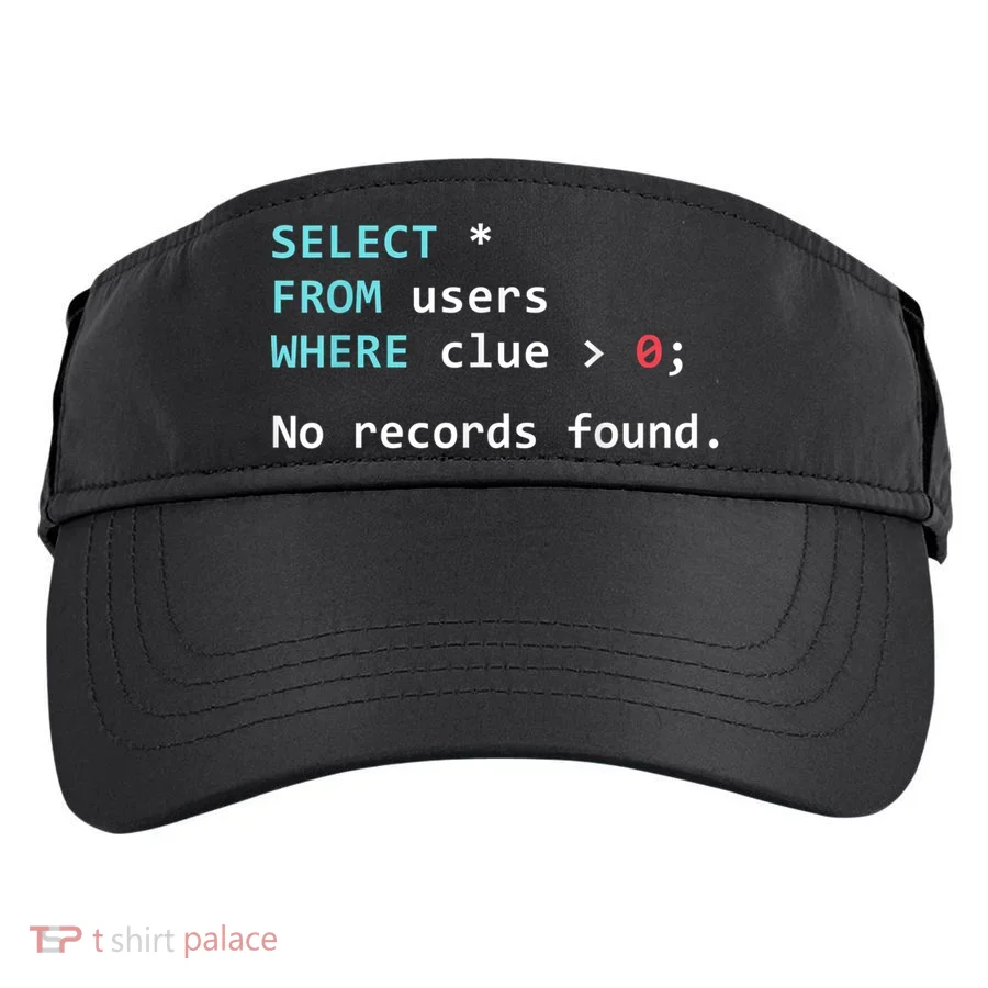 SQL Query Funny SQL Database Admin Programmer Adult Drive Performance Visor