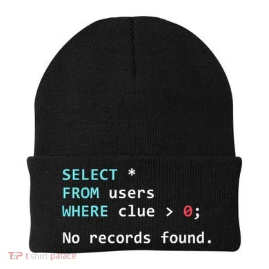 SQL Query Funny SQL Database Admin Programmer Beanie