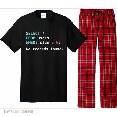 SQL Query Funny SQL Database Admin Programmer Pajama Set