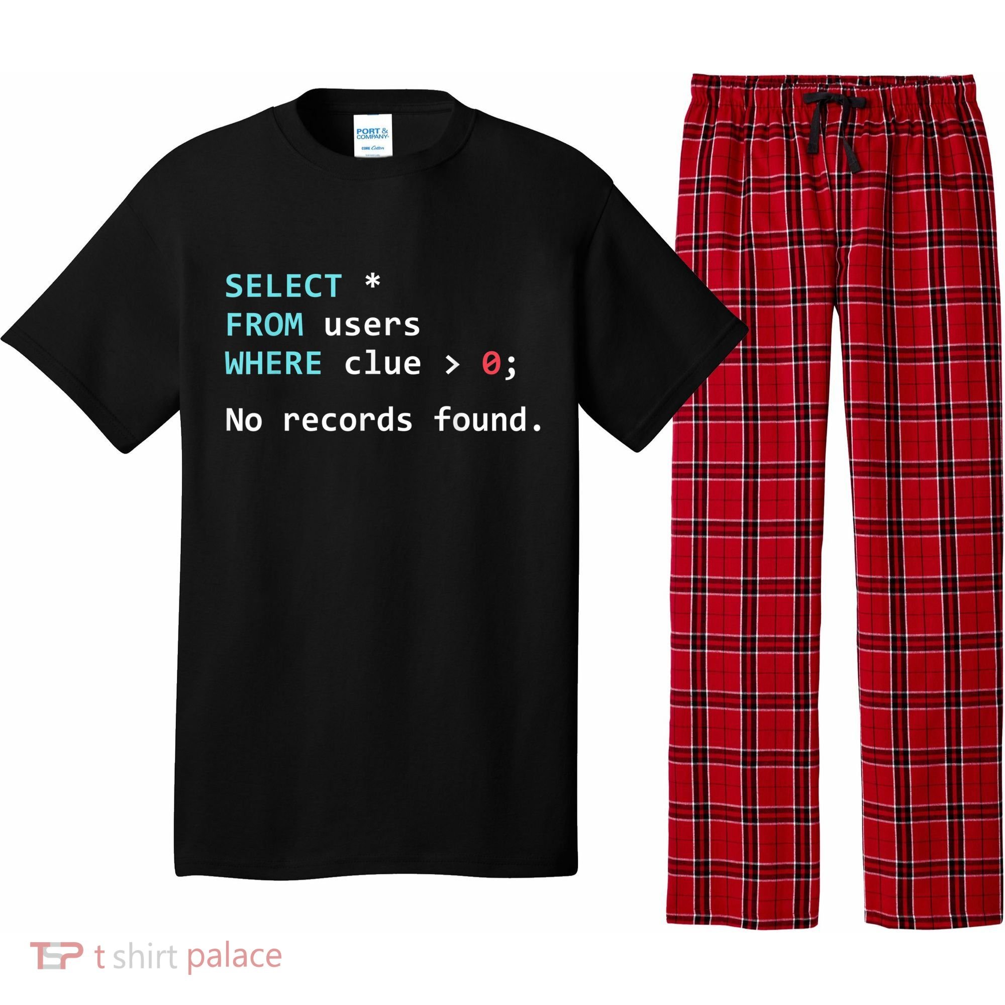 SQL Query Funny SQL Database Admin Programmer Pajama Set