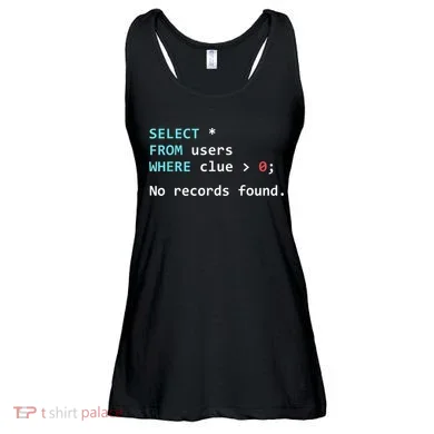 SQL Query Funny SQL Database Admin Programmer Ladies Essential Flowy Tank