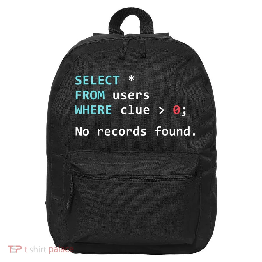 SQL Query Funny SQL Database Admin Programmer 16 in Basic Backpack