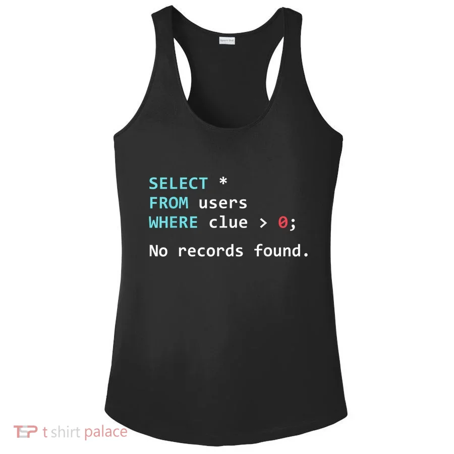 SQL Query Funny SQL Database Admin Programmer Ladies PosiCharge Competitor Racerback Tank