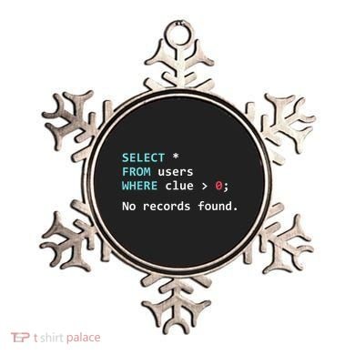 SQL Query Funny SQL Database Admin Programmer Ornament