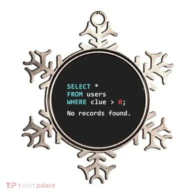 SQL Query Funny SQL Database Admin Programmer Ornament