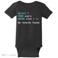 SQL Query Funny SQL Database Admin Programmer Baby Bodysuit thumb 0