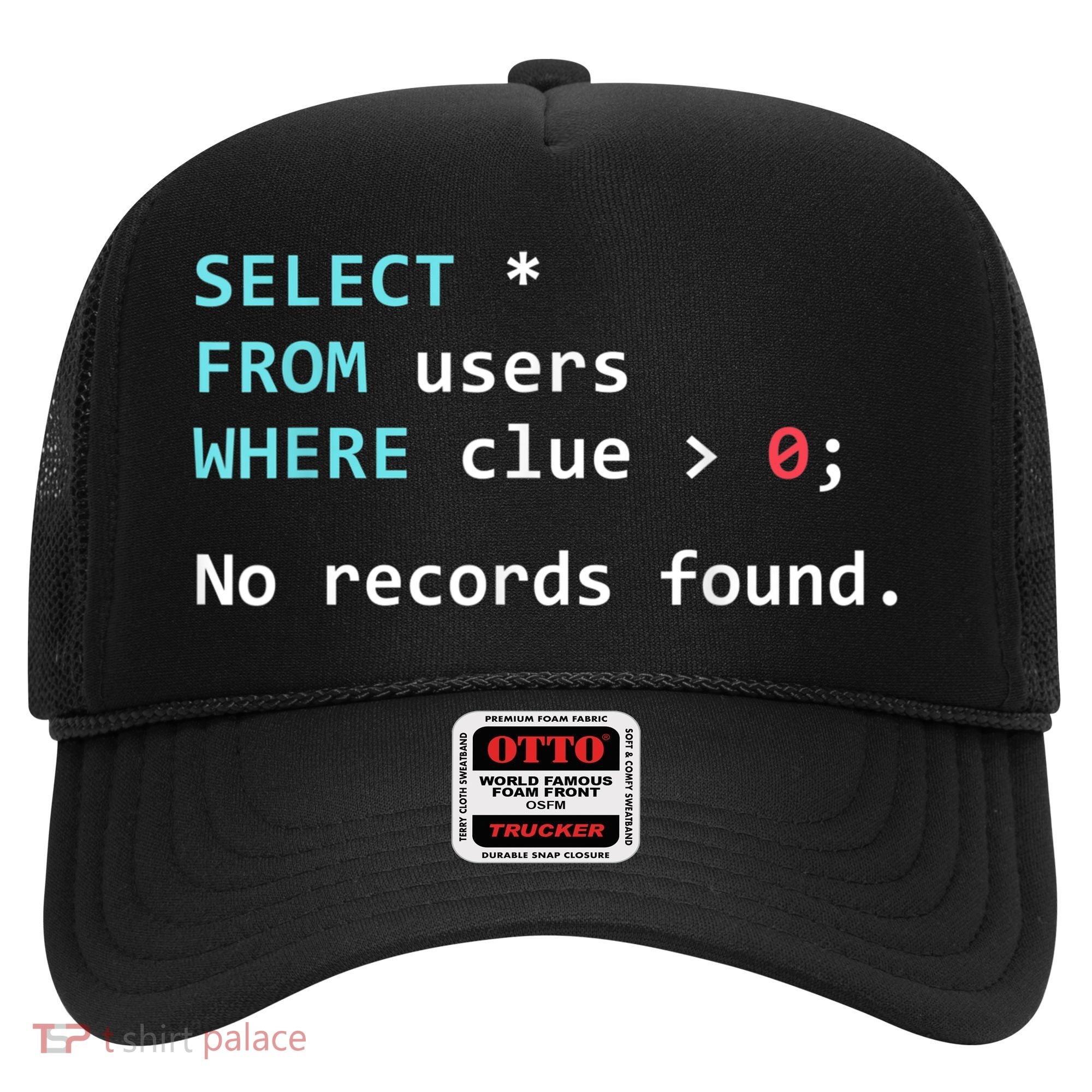 SQL Query Funny SQL Database Admin Programmer Hat