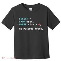 SQL Query Funny SQL Database Admin Programmer Toddler T-Shirt thumb 0