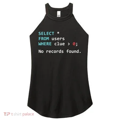 SQL Query Funny SQL Database Admin Programmer Women's Perfect Tri Rocker Tank