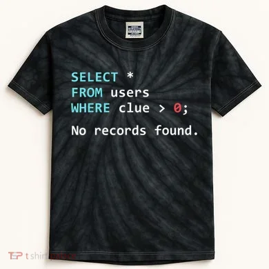 SQL Query Funny SQL Database Admin Programmer Kids Tie-Dye T-Shirt
