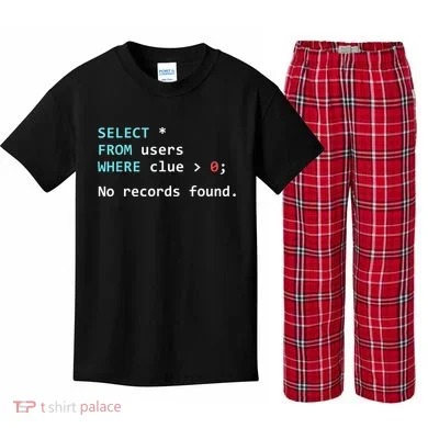 SQL Query Funny SQL Database Admin Programmer Kids Plaid Pajama Set