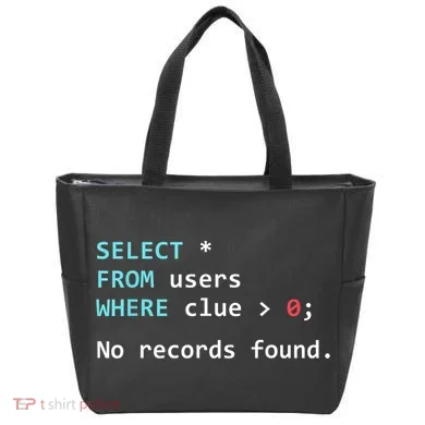SQL Query Funny SQL Database Admin Programmer Tote Bag