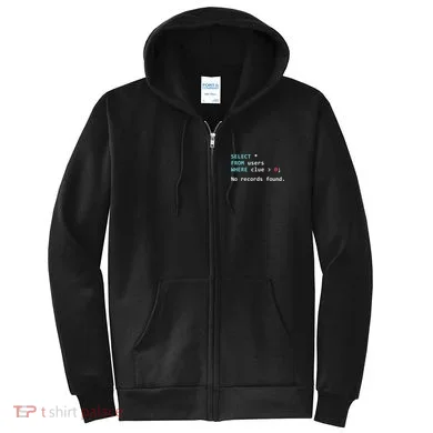 SQL Query Funny SQL Database Admin Programmer Full Zip Hoodie