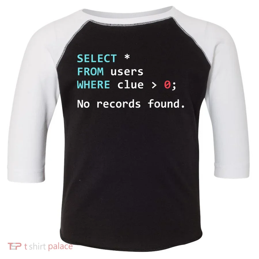 SQL Query Funny SQL Database Admin Programmer Toddler Fine Jersey T-Shirt