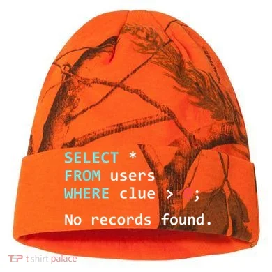 SQL Query Funny SQL Database Admin Programmer Kati Licensed 12" Camo Cuffed Beanie