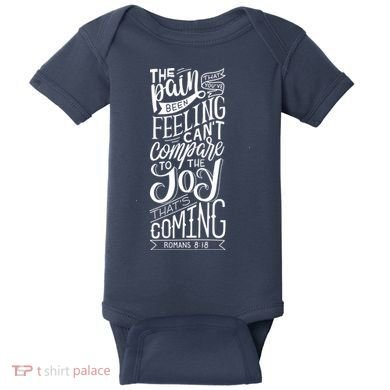 Scripture Quote Romans 8:18 Baby Bodysuit