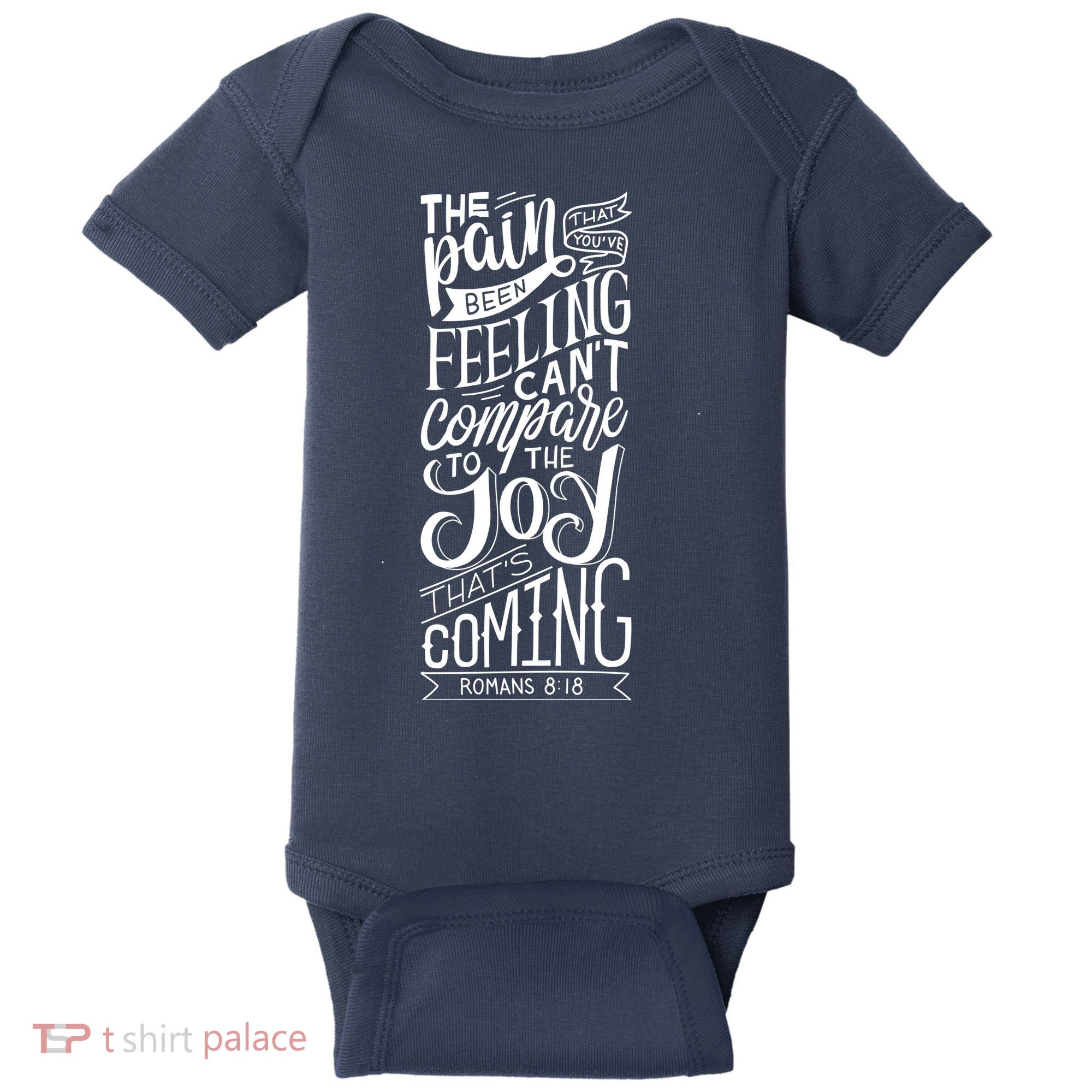 Scripture Quote Romans 8:18 Baby Bodysuit
