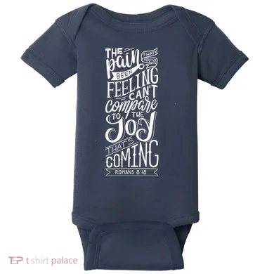 Scripture Quote Romans 8:18 Baby Bodysuit