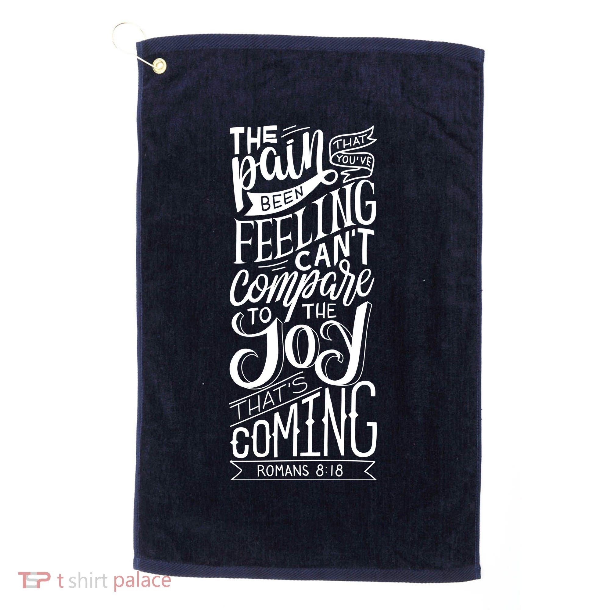 Scripture Quote Romans 8:18 Golf Towel