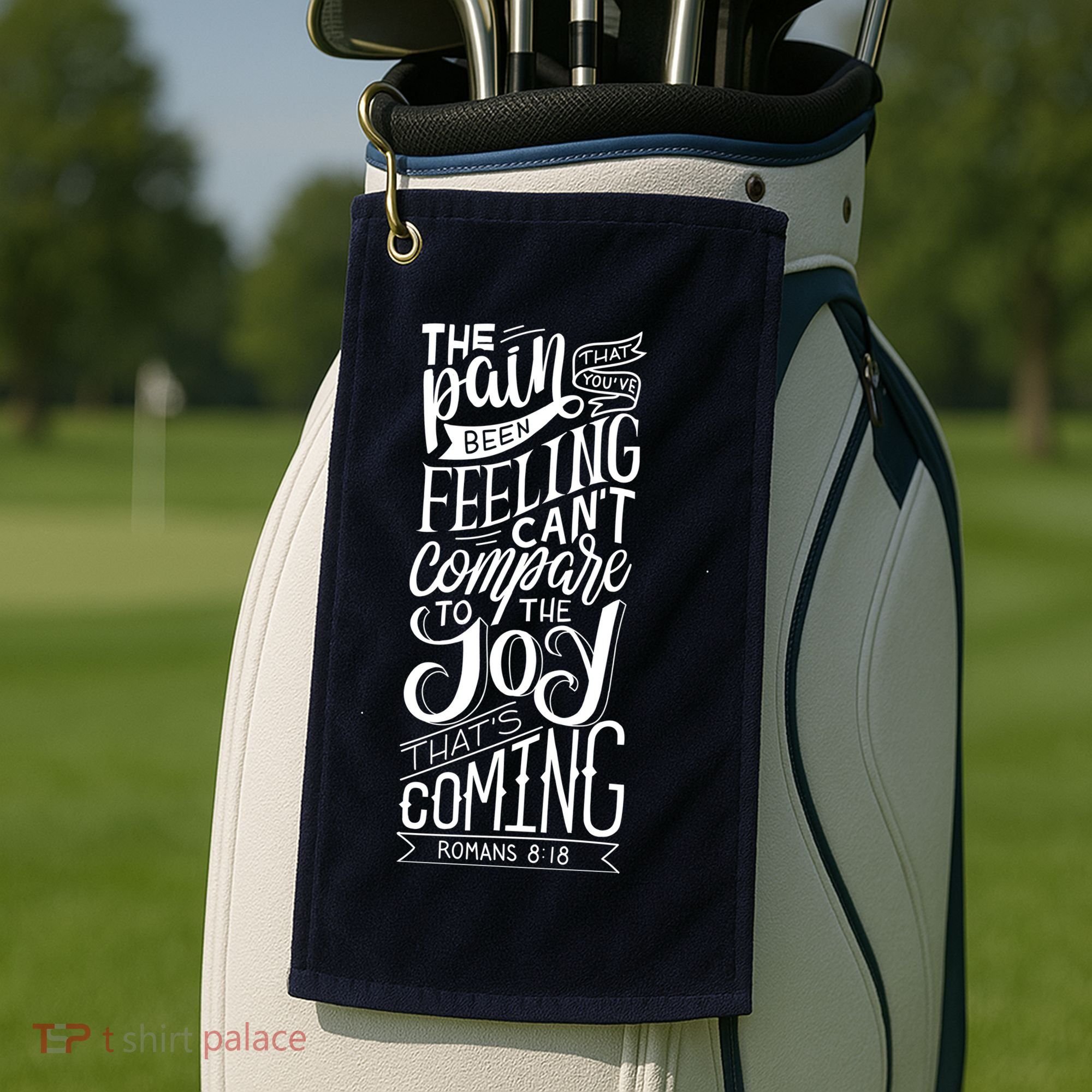 Scripture Quote Romans 8:18 Golf Towel