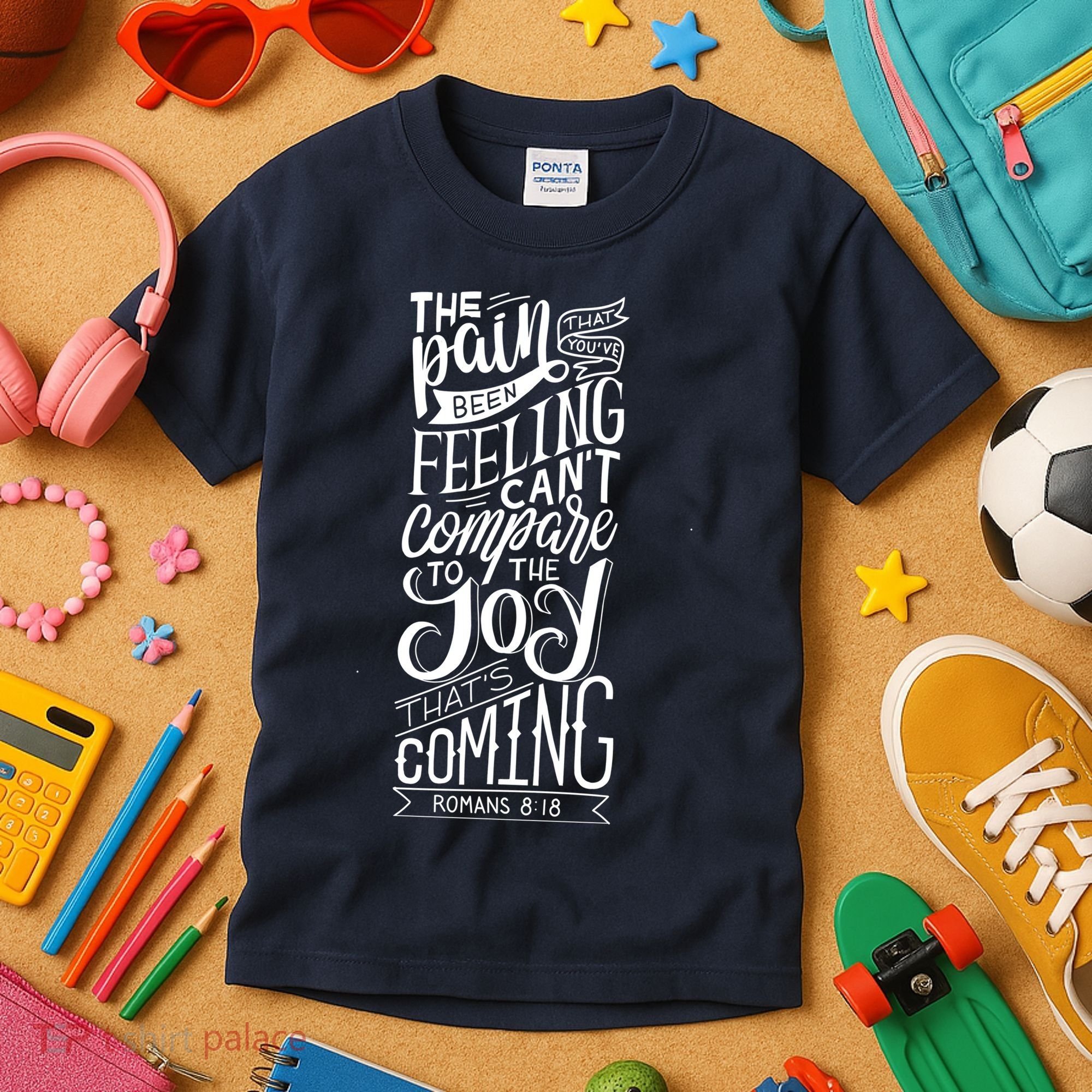 Scripture Quote Romans 8:18 Kids T-Shirt