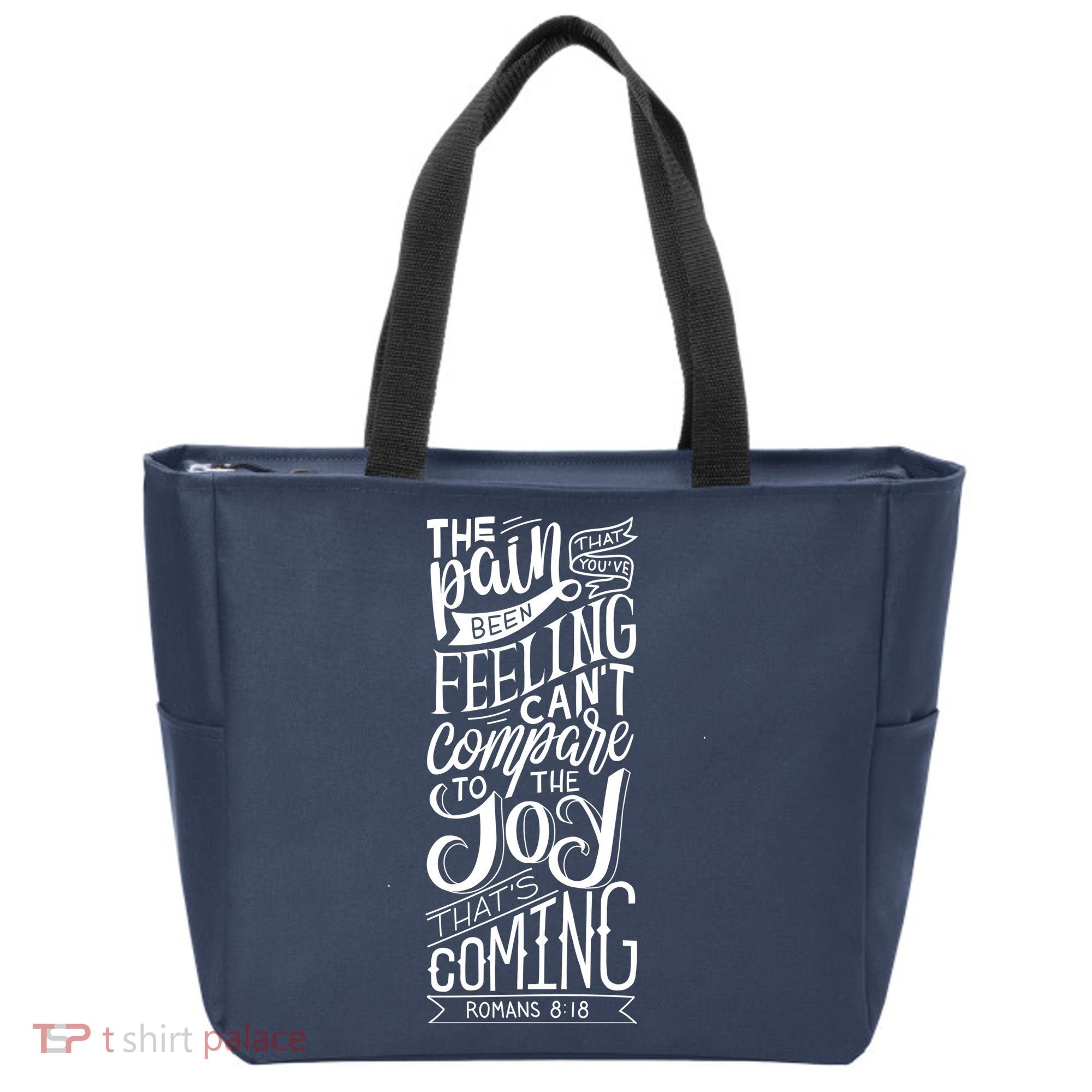 Scripture Quote Romans 8:18 Tote Bag