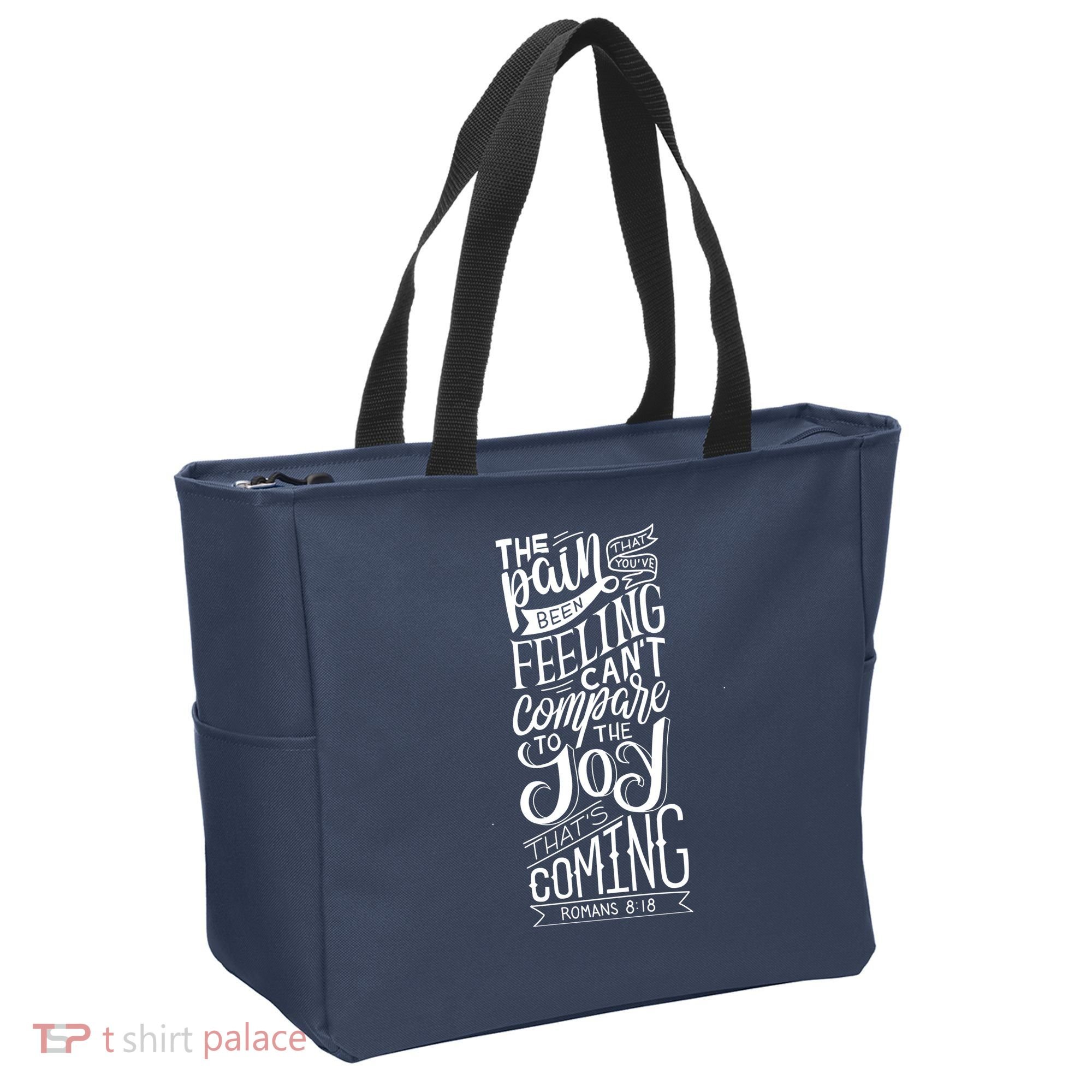Scripture Quote Romans 8:18 Tote Bag
