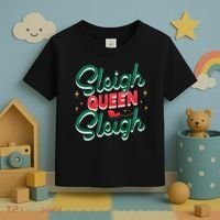 Sleigh Queen Sliegh Christmas Toddler T-Shirt thumb 3