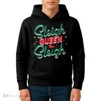 Sleigh Queen Sliegh Christmas Kids Hoodie thumb 4