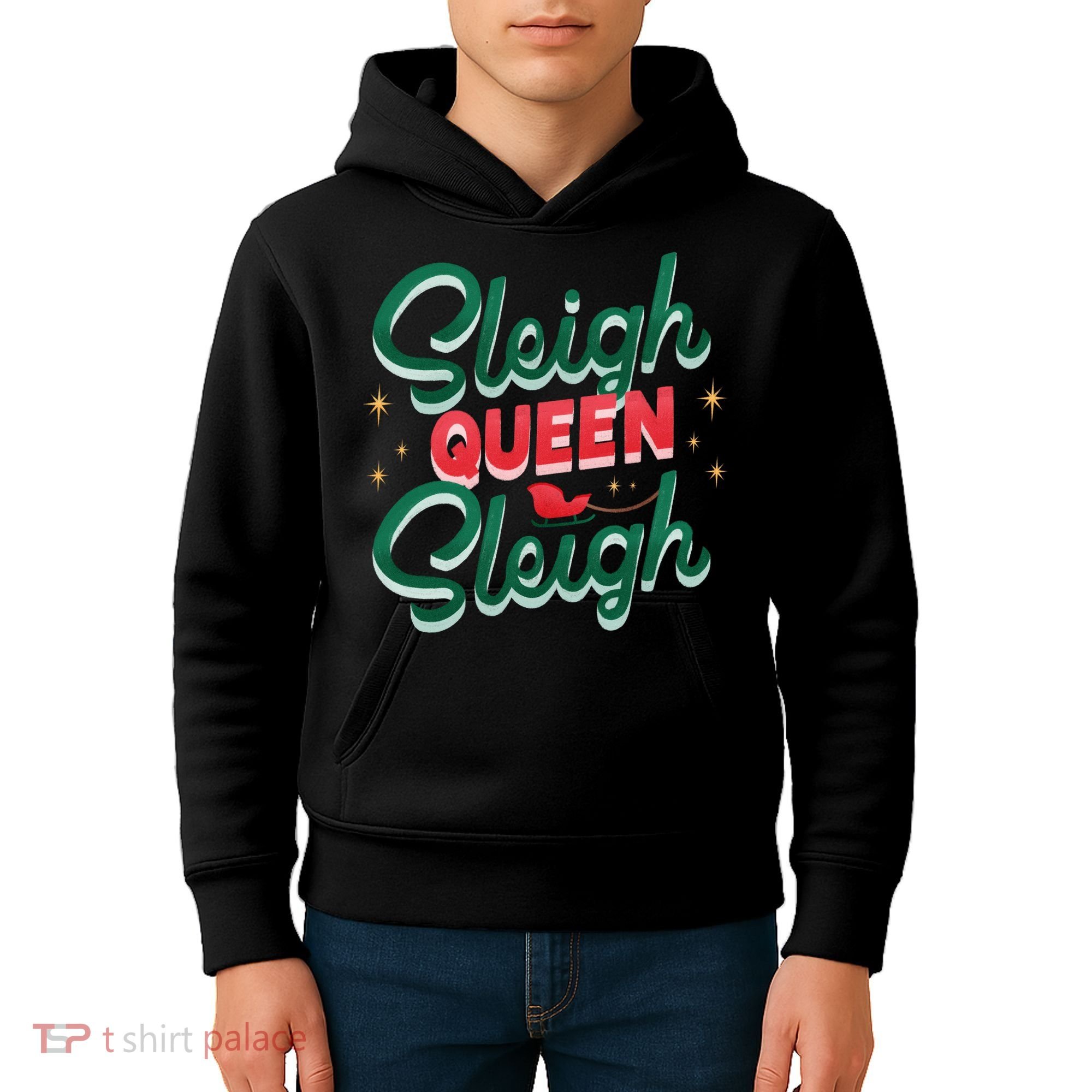 Sleigh Queen Sliegh Christmas Kids Hoodie