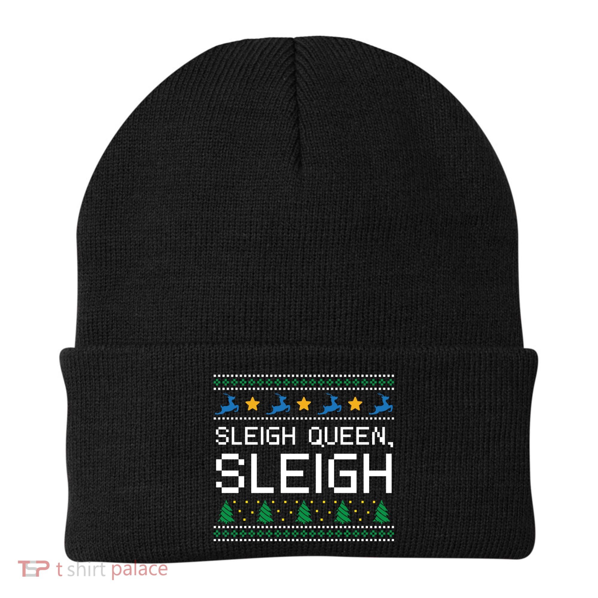 Sleigh Queen Sleigh Christmas Inspirational Xmas Gift Beanie